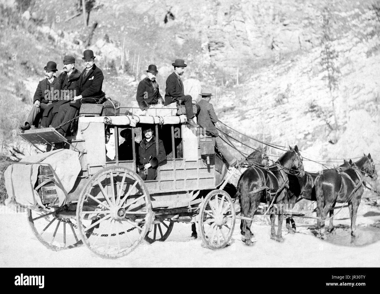 Deadwood Stagecoach,1889 Foto Stock
