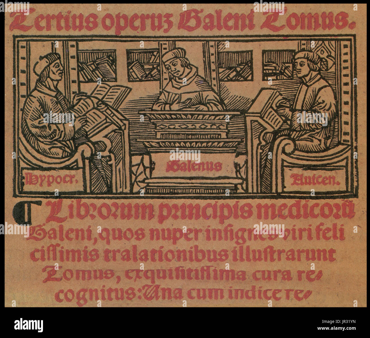 Ippocrate,Galeno,Avicenna,antica medici Foto Stock