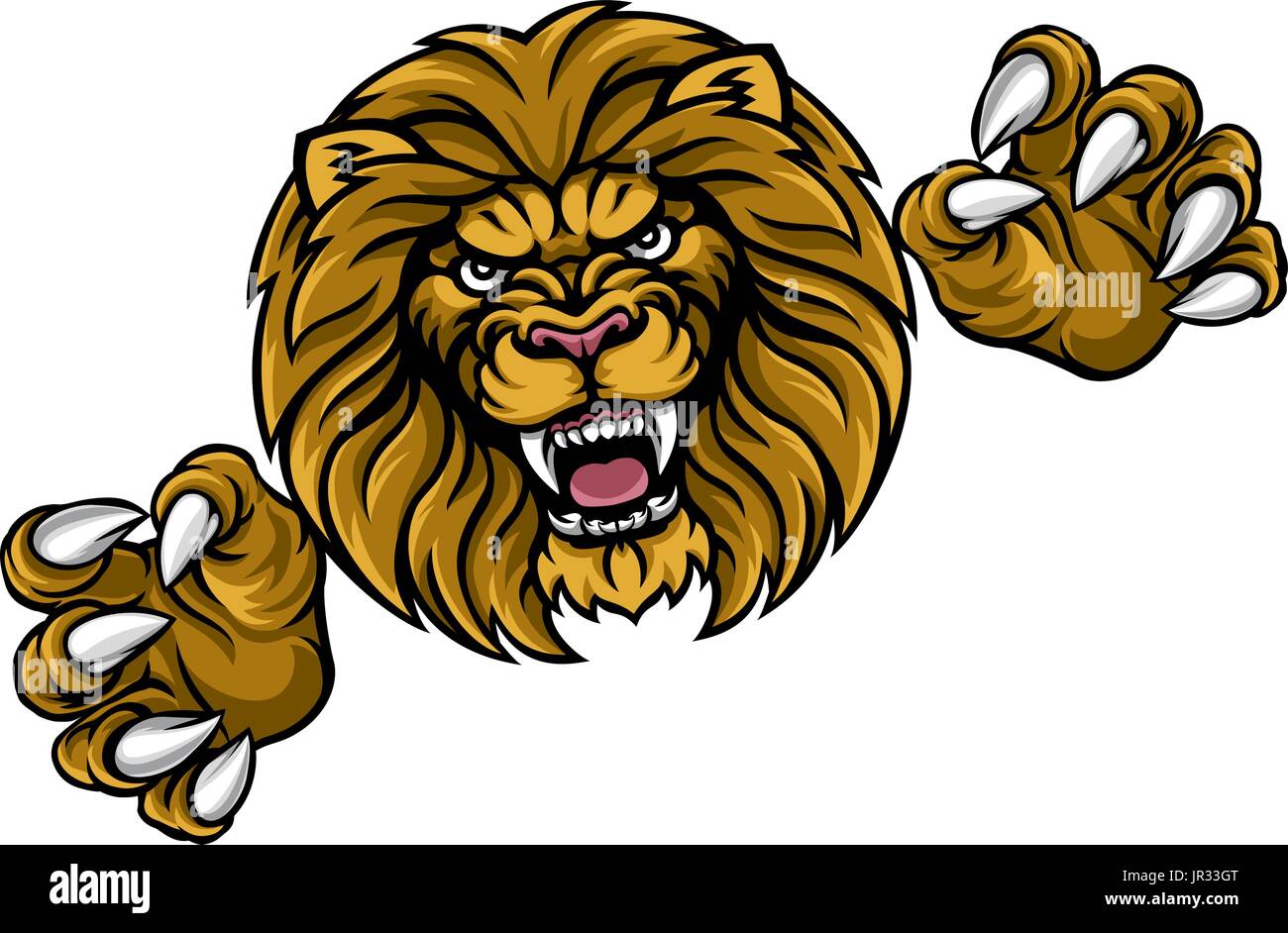 Lion animale mascotte sportive Illustrazione Vettoriale
