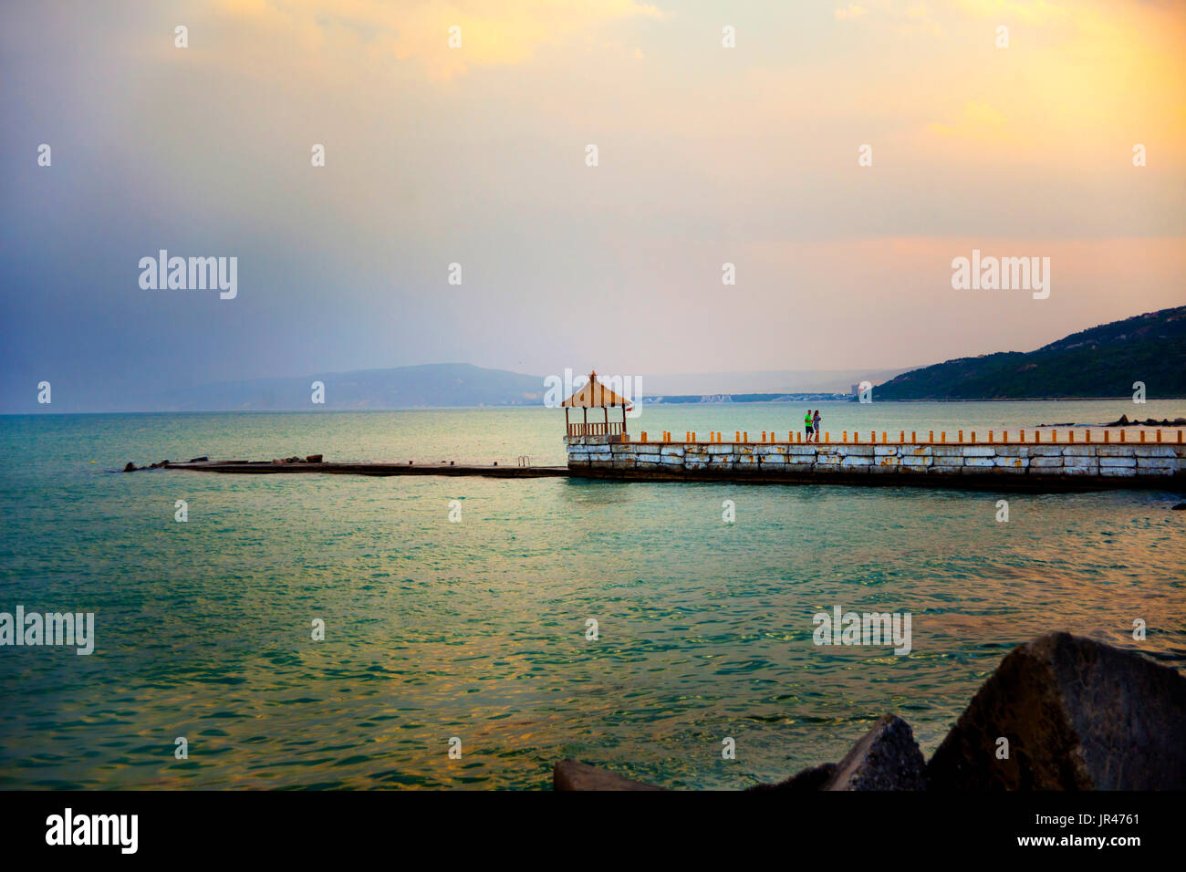 Baia di Balchik, il litorale del Mar Nero, Bulgaria Foto Stock