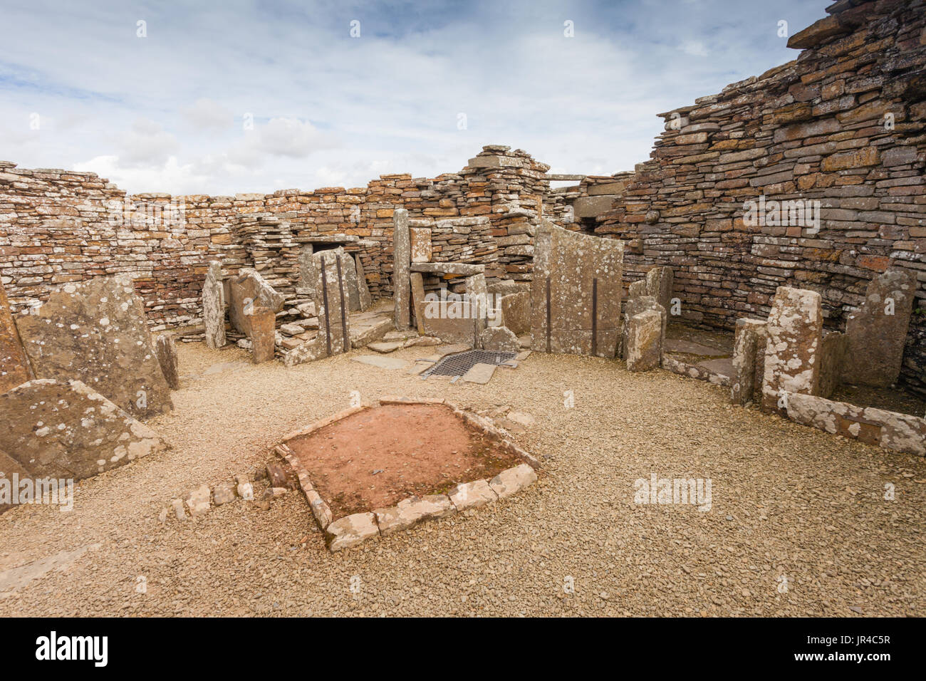 Il Broch di Gurness, Orkney sito neolitico Foto Stock