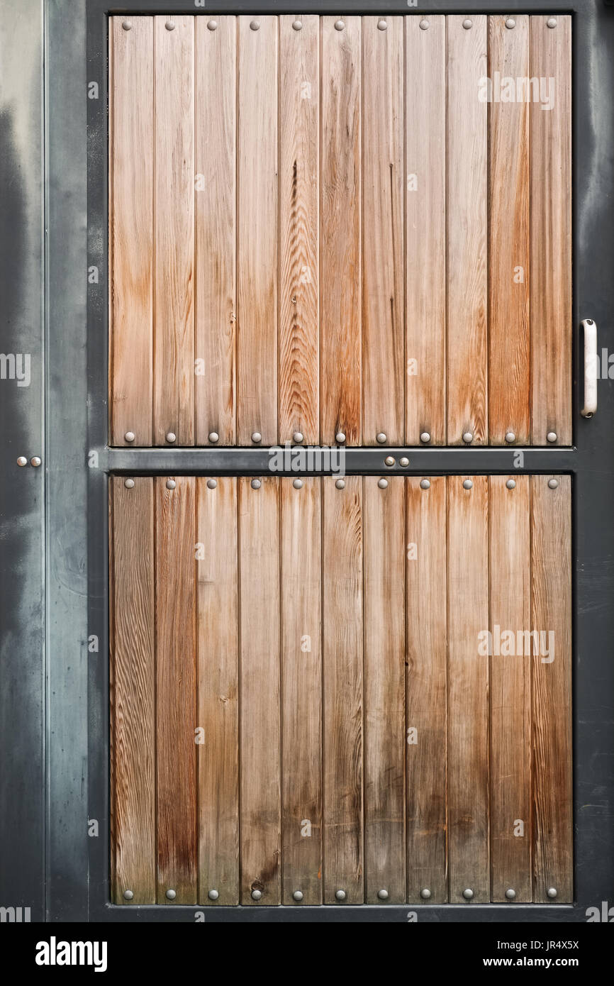 Abstract dettagli architettonici - cancello in legno Foto Stock