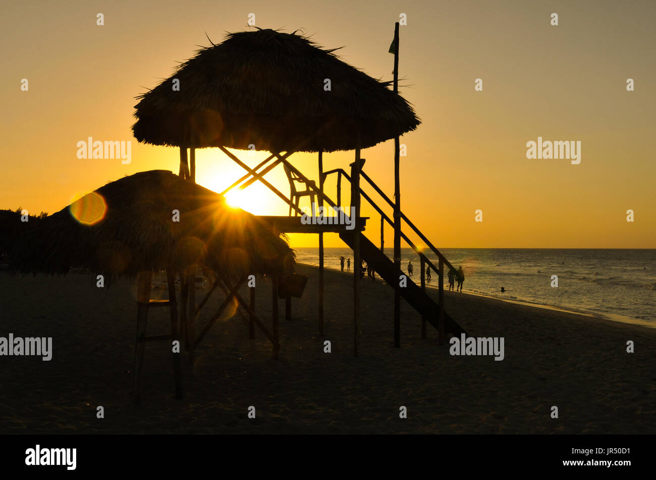 La vista del tramonto a Varadero, Cuba Foto Stock
