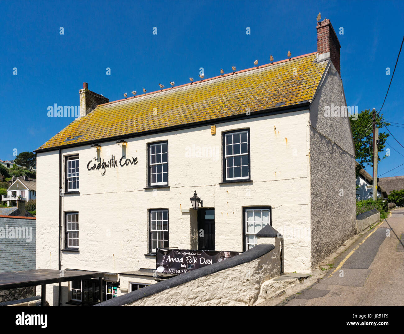 Cadgwith Cove pub, un pub inglese nel villaggio di Cadgwith, penisola di Lizard, Cornwall, Regno Unito Foto Stock