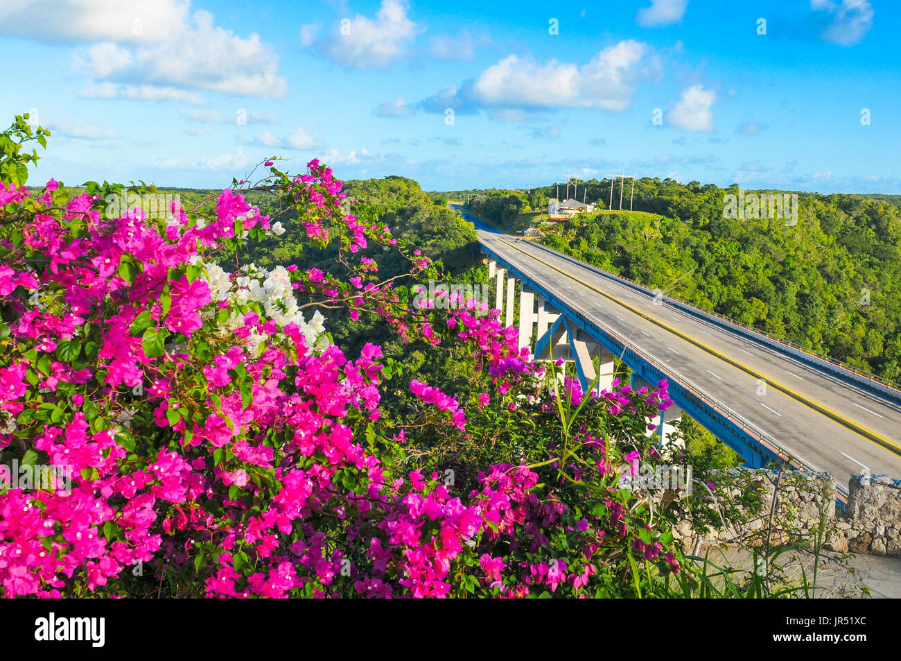 Panorama della strada a Matanzas, Cuba Foto Stock
