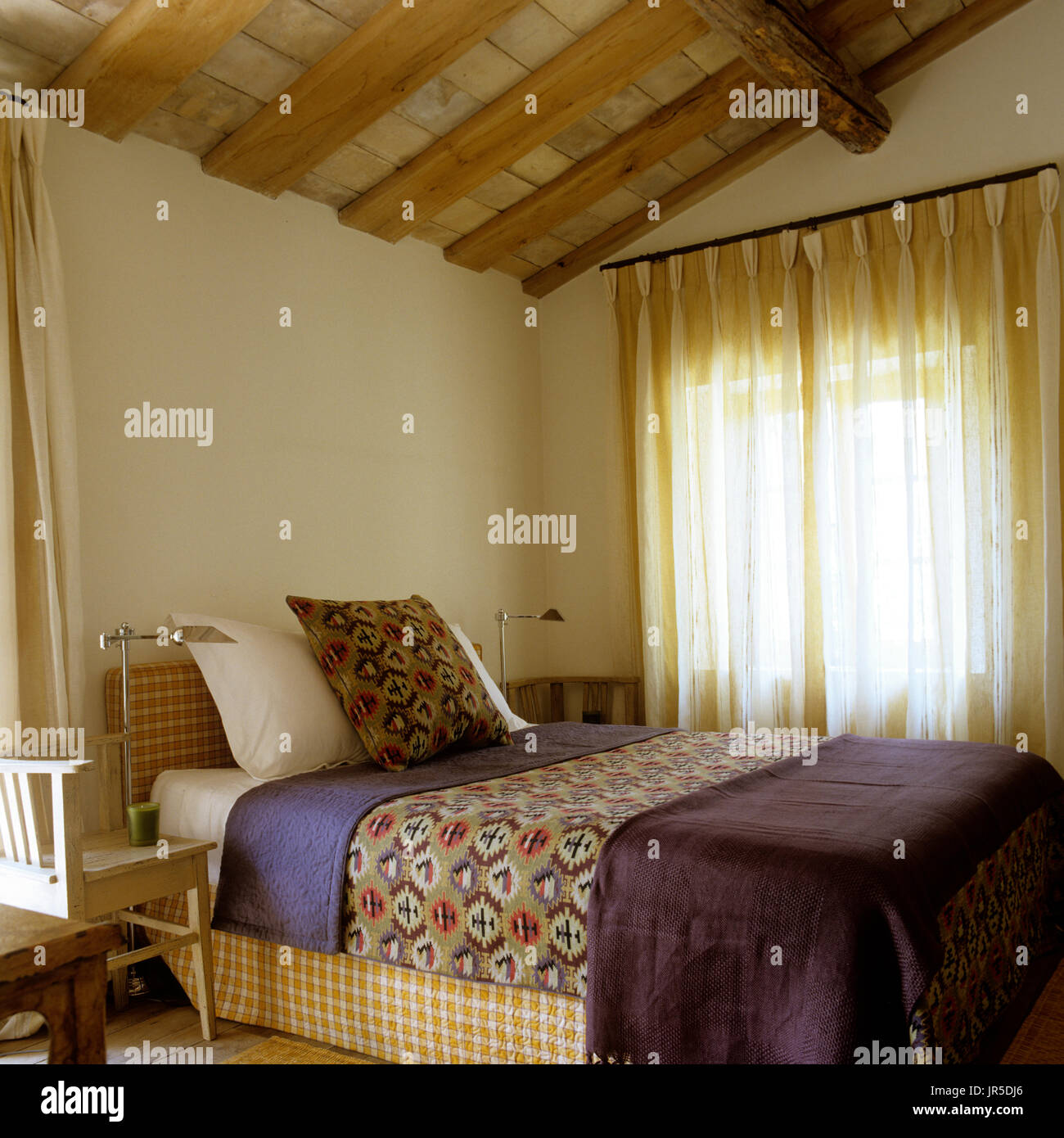 Stile rustico camera da letto Foto Stock