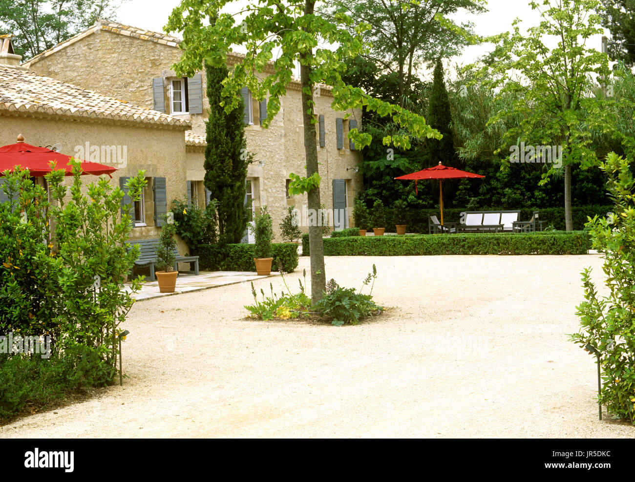 Cortile di un stile coloniale spagnolo, house Foto Stock