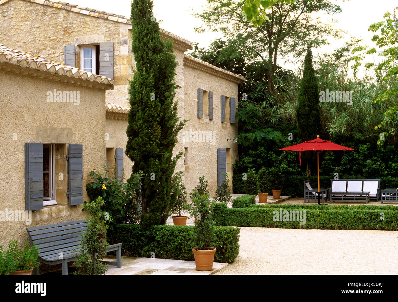 Cortile di un stile coloniale spagnolo, house Foto Stock