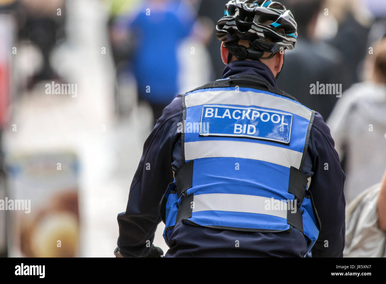 Una città ambasciatore promuovere Blackpool Offerta equitazione intorno al centro città, Blackpool, Lancashire Foto Stock