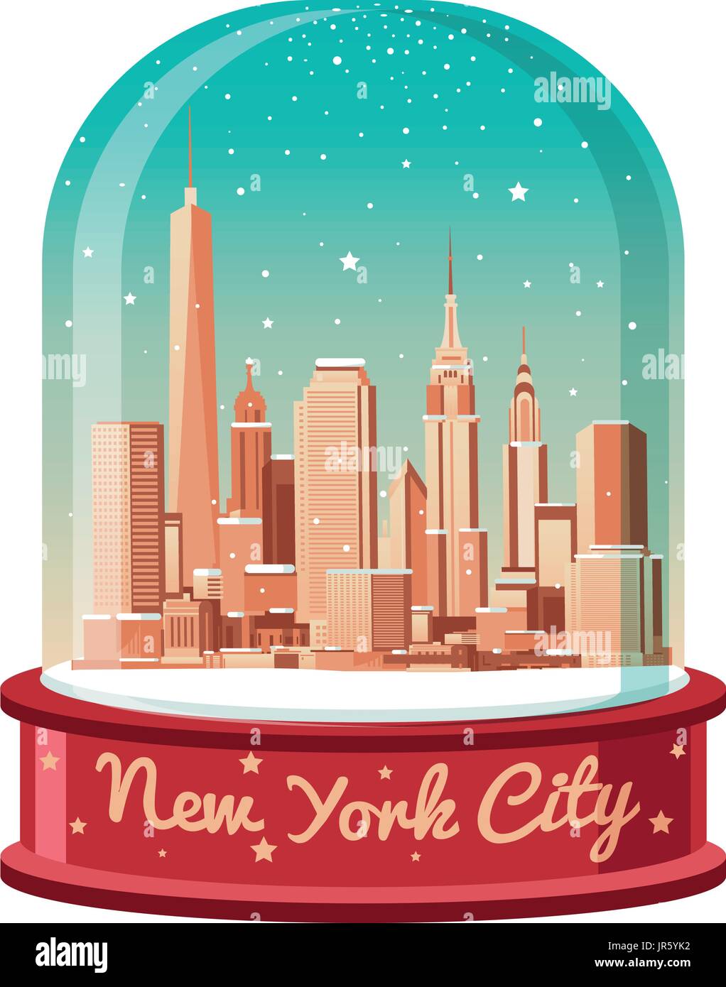 Vector skyNew York skylineline Illustrazione Vettoriale