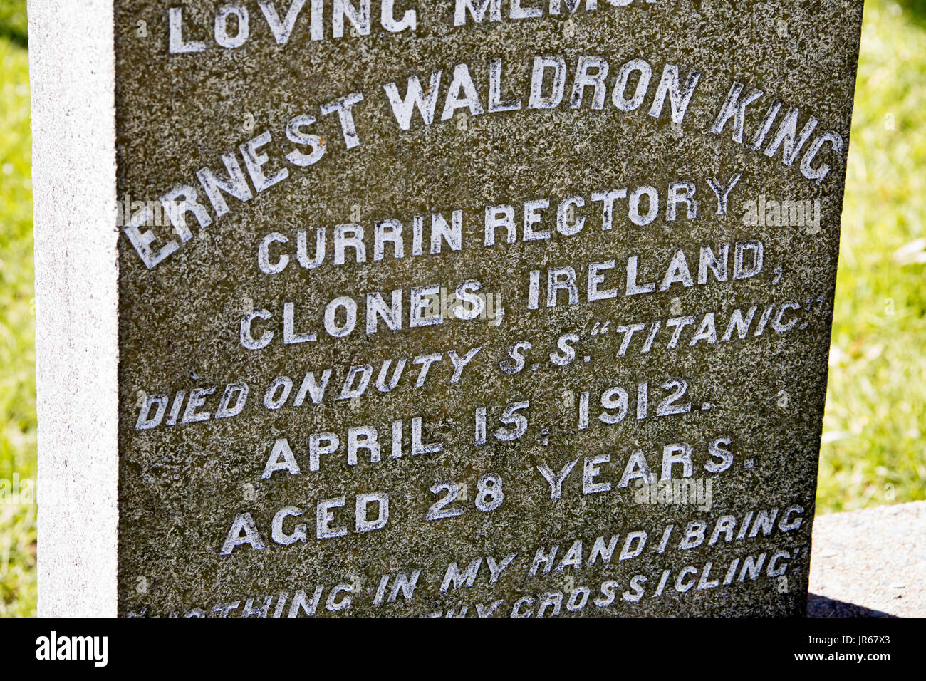 Titanic luogo di sepoltura, Fairview Prato cimitero, Halifax, Nova Scotia, Canada Foto Stock