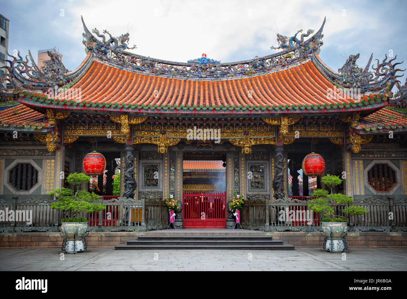 Tempio Lungshan di Manka, Wanhua District, Taipei, Taiwan Foto Stock