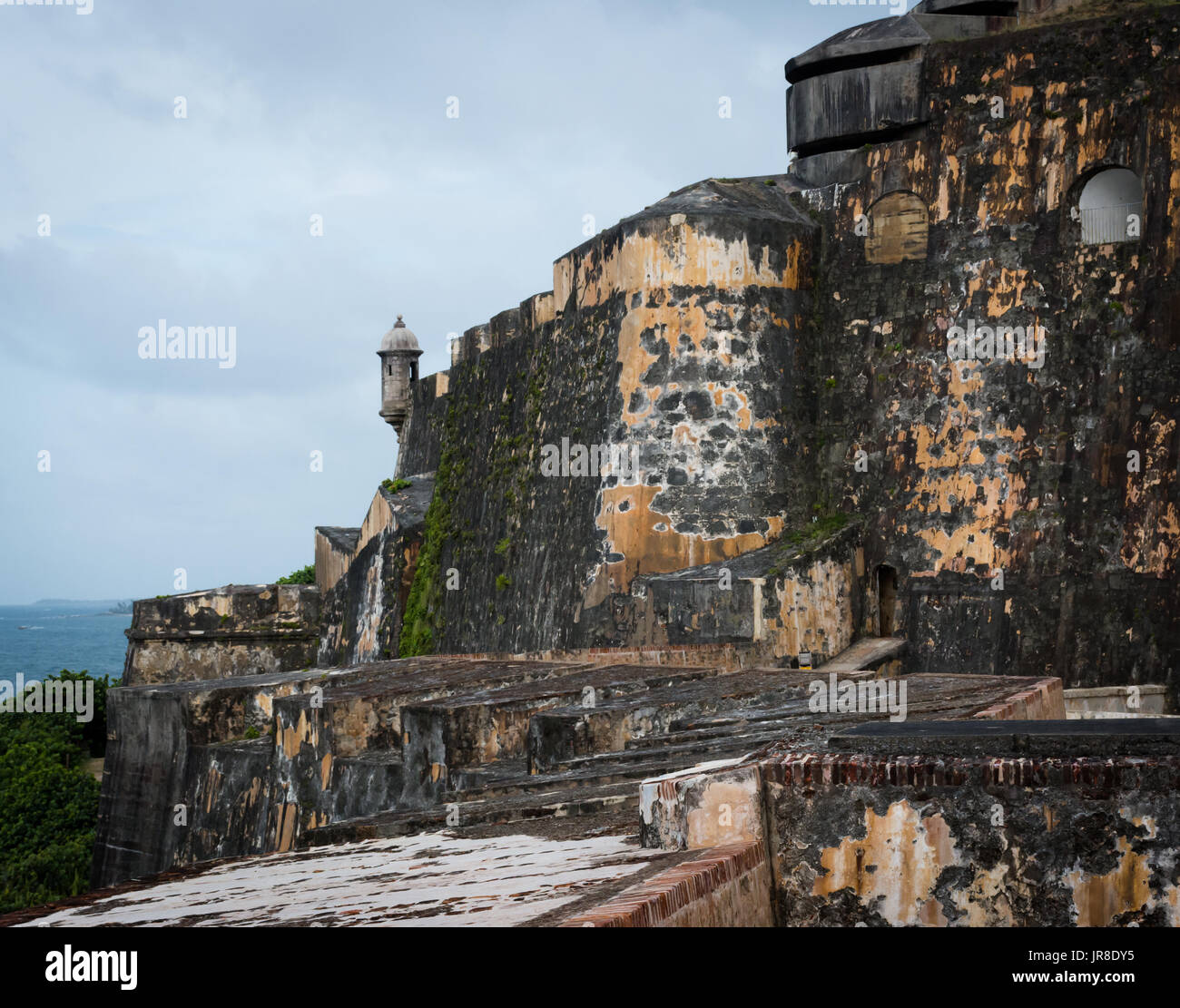 Storico castello El Morro in San Juan, Puerto Rico Foto Stock
