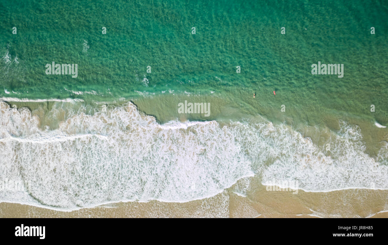 Drone fotografia del litorale di Noosa capi, Queensland Australia Foto Stock
