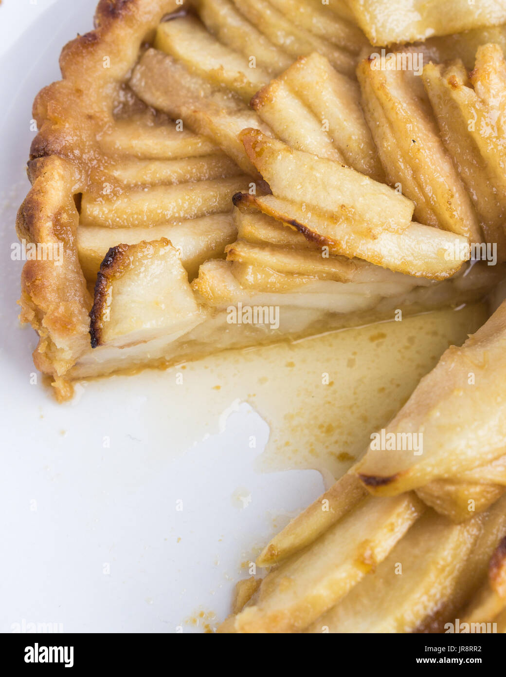 Yummy fatta in casa torta di mele calda. Foto Stock