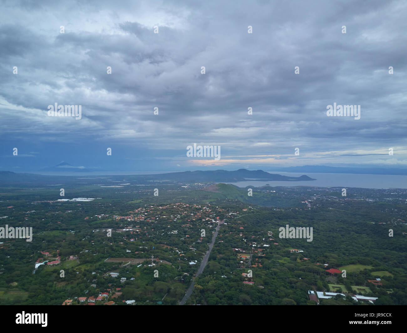 Panorama della città di Managua in Nicaragua. NIcaragua america centrale orizzontale Foto Stock