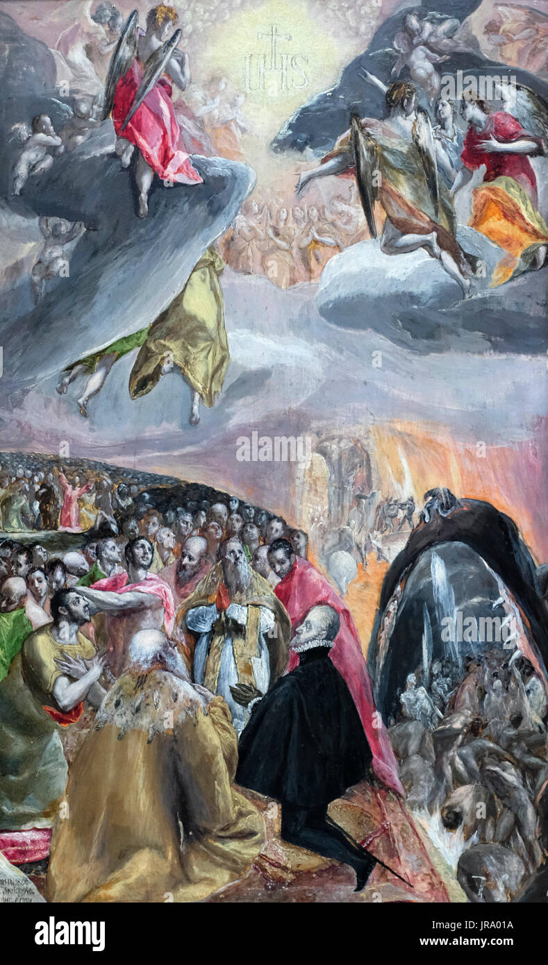 L adorazione del Nome di Gesù, circa 1578 - El Greco Foto Stock