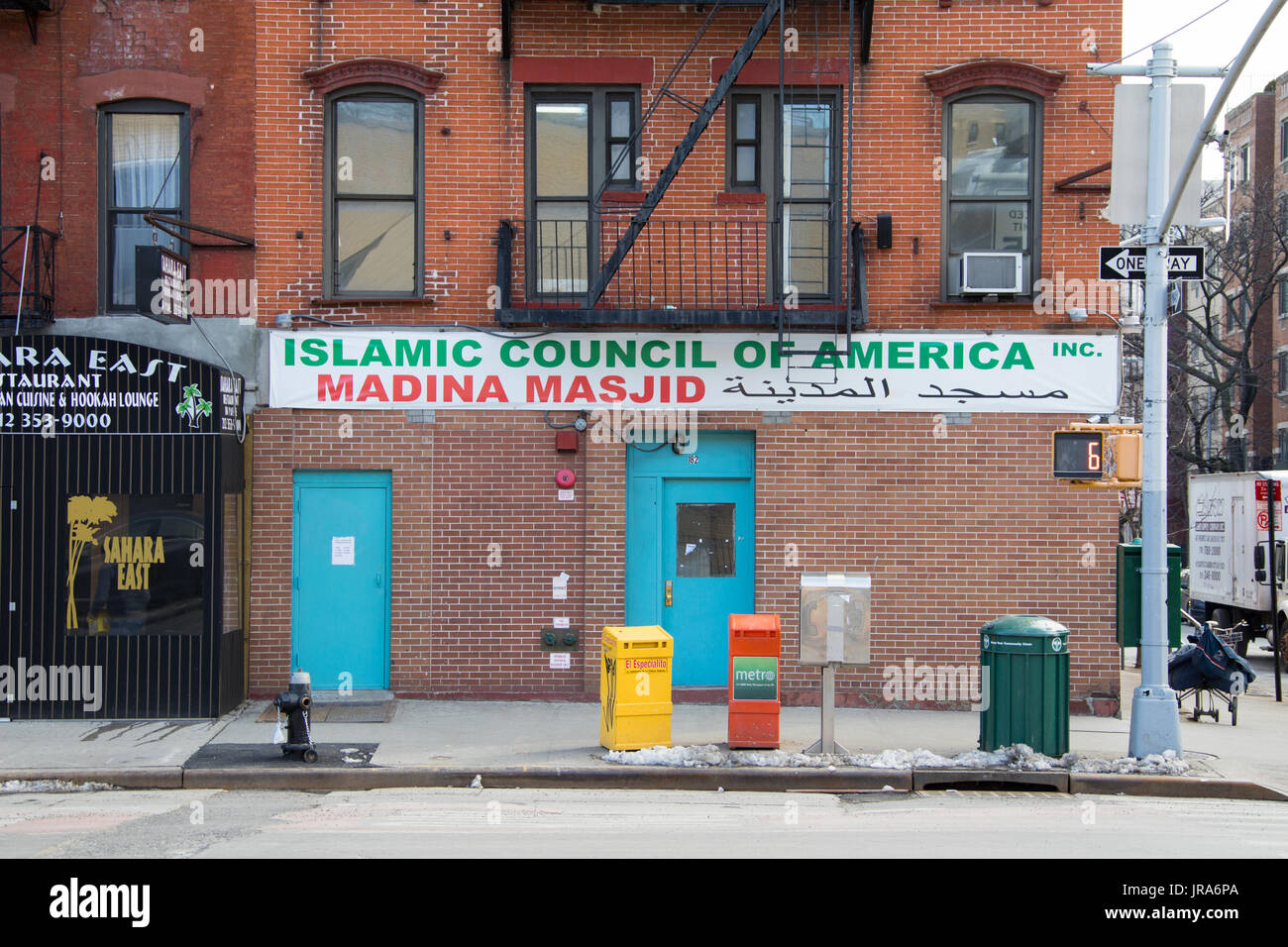 Consiglio Islamico d'America, Madina Masjid, East Village di New York CIty, STATI UNITI D'AMERICA Foto Stock