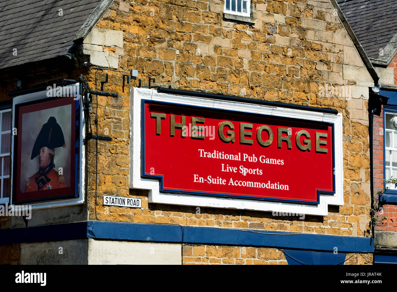 Il George Pub, Desborough, Northamptonshire, England, Regno Unito Foto Stock