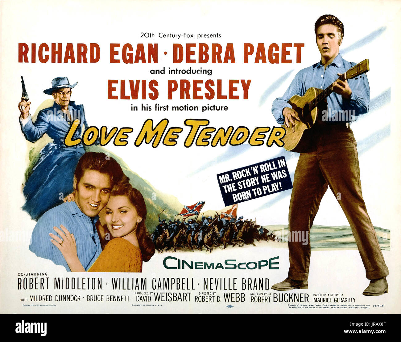 LOVE ME TENDER 1956 XX Century Fox Film con Elvis Presley Foto Stock