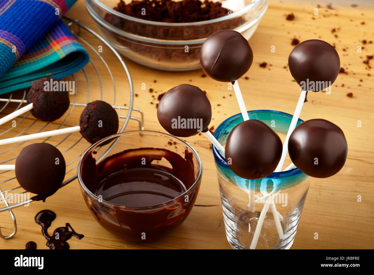 Torta al cioccolato pop Foto Stock