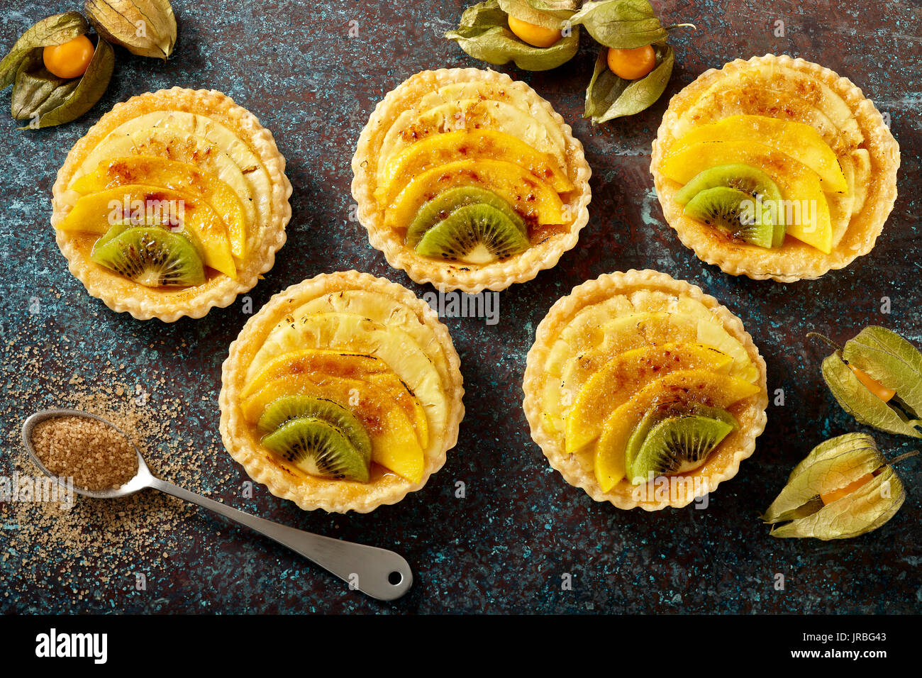 Tropical crostate di frutta Foto Stock