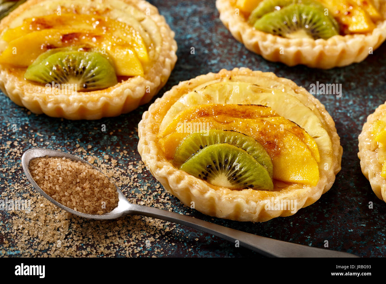 Tropical crostate di frutta Foto Stock