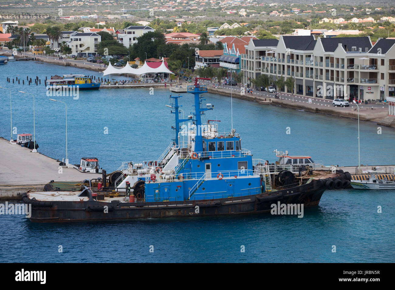 Vecchia nave di lavoro in Bonaire Foto Stock