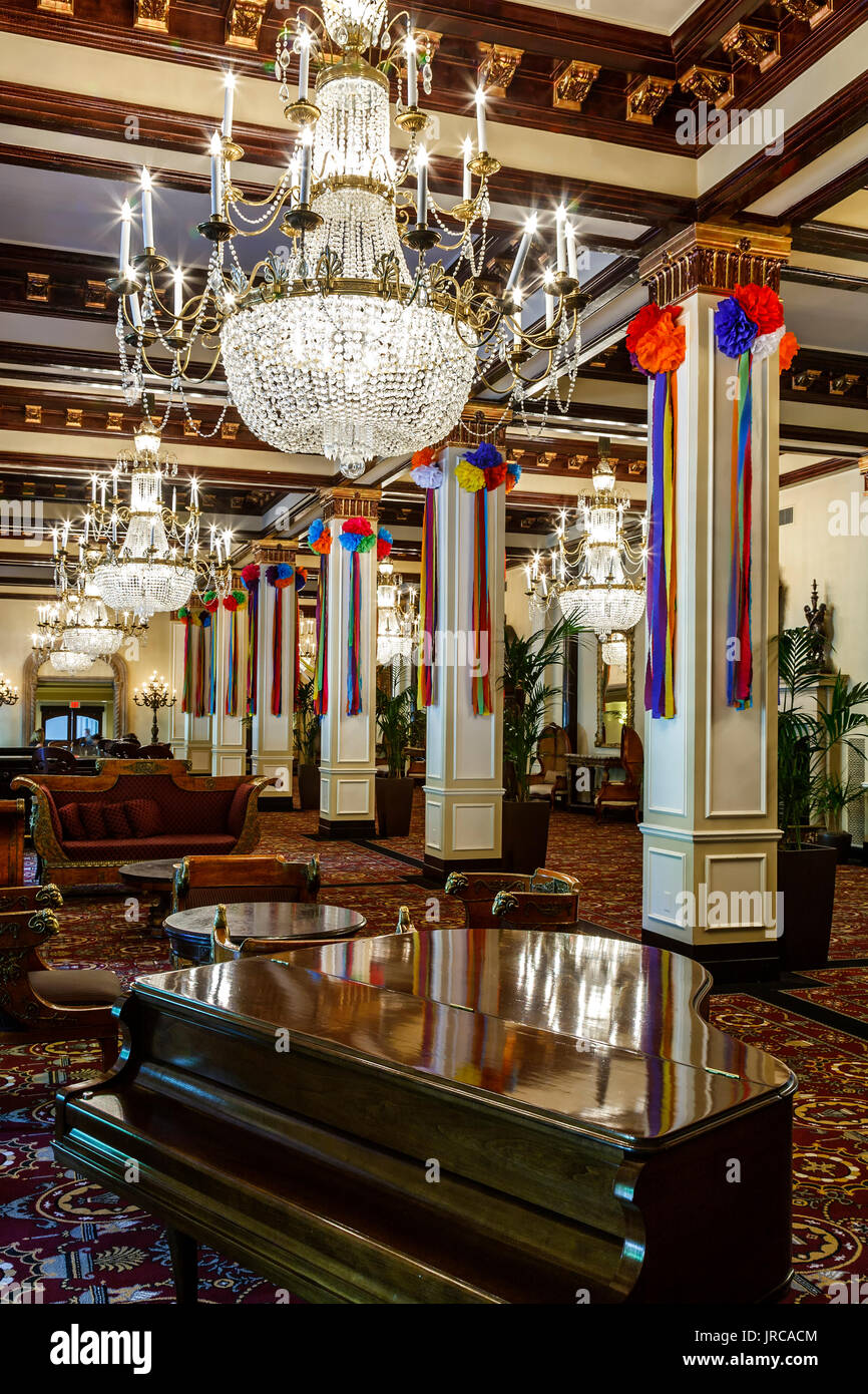 La lobby, storico San Antonio Hotel di San Antonio, Texas, Stati Uniti d'America Foto Stock