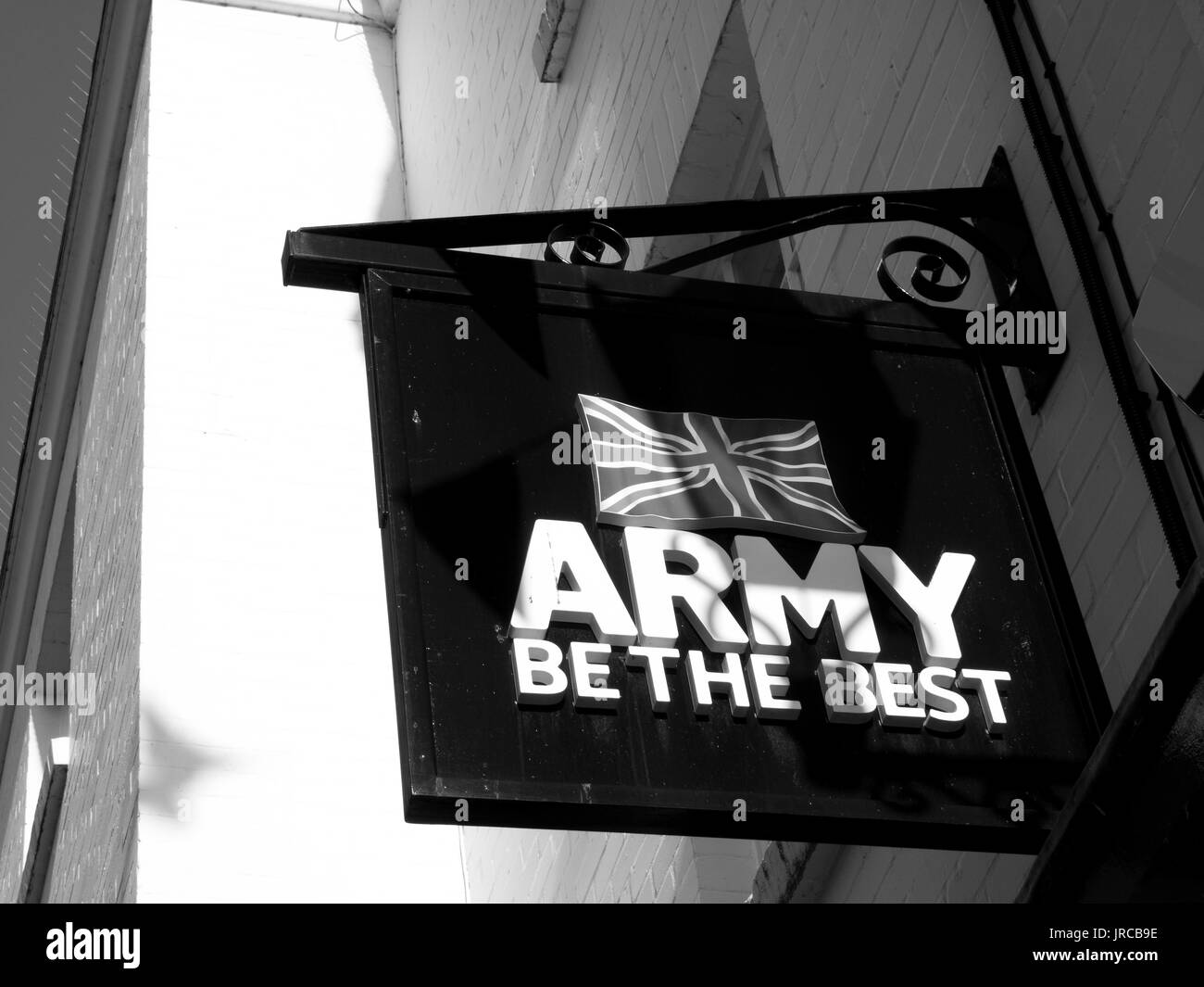 Regno Unito esercito essere il miglior segno oltre il Ministero della Difesa del soldato Ufficio Reclutamento Foto Stock