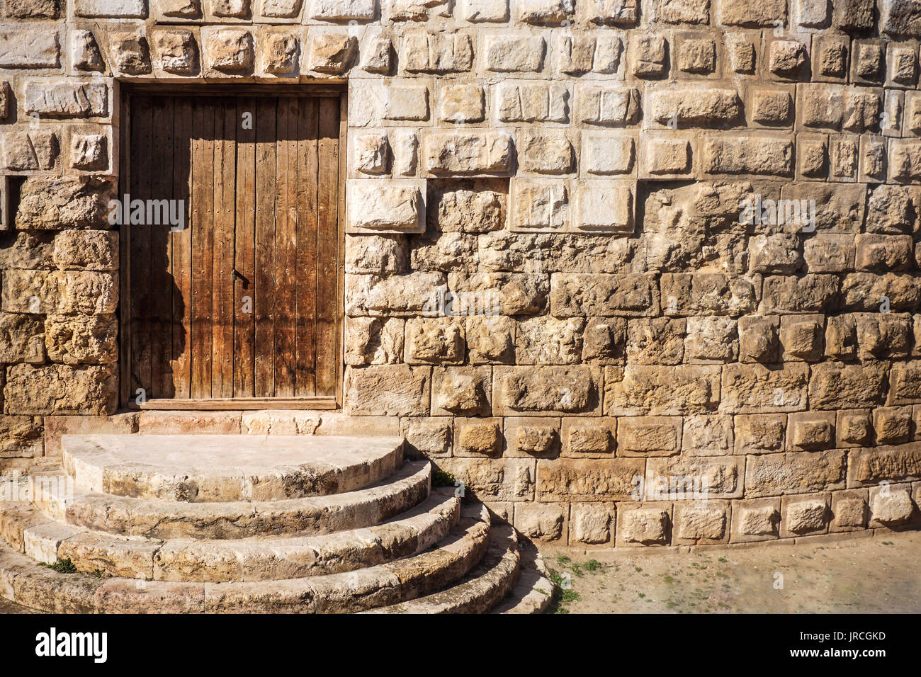 Un edificio accanto al Teatro Romano di Amman Foto Stock