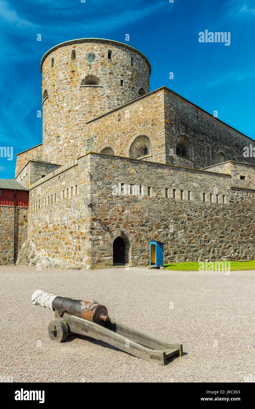 Carlsten è una fortezza di pietra si trova da Marstrand, su una piccola isola dell'arcipelago vicino la costa occidentale della Svezia. Foto Stock