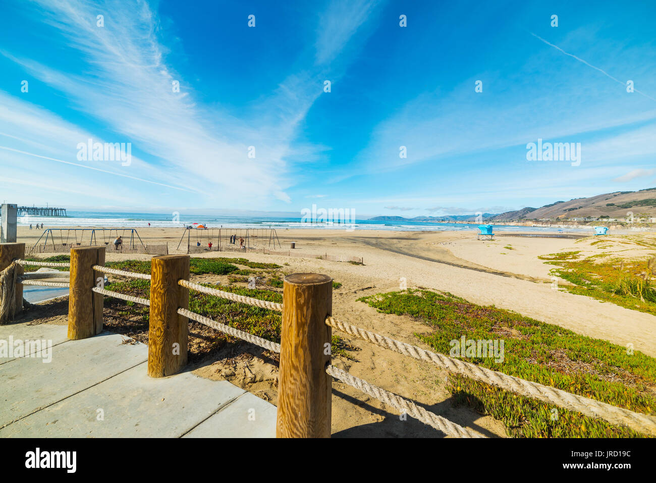 Pismo Beach in una giornata di sole, California Foto Stock