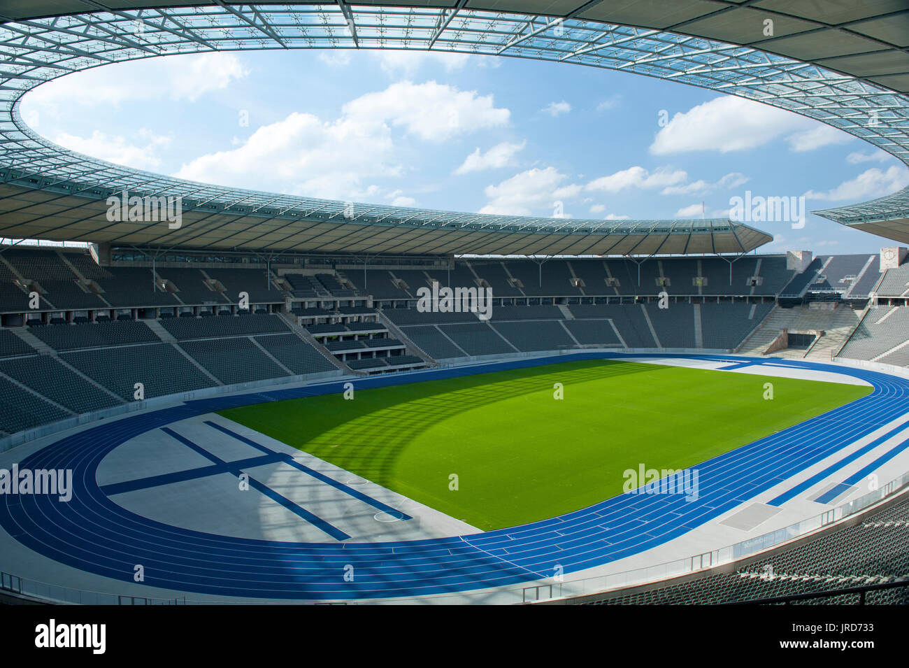 Interno dello stadio olimpico di Berlino Charlottenburg di Berlino, Germania Foto Stock