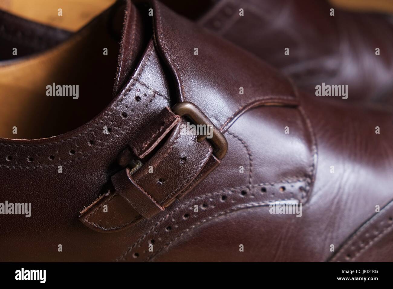 Brown uomini classic scarpe di medicazione Foto Stock