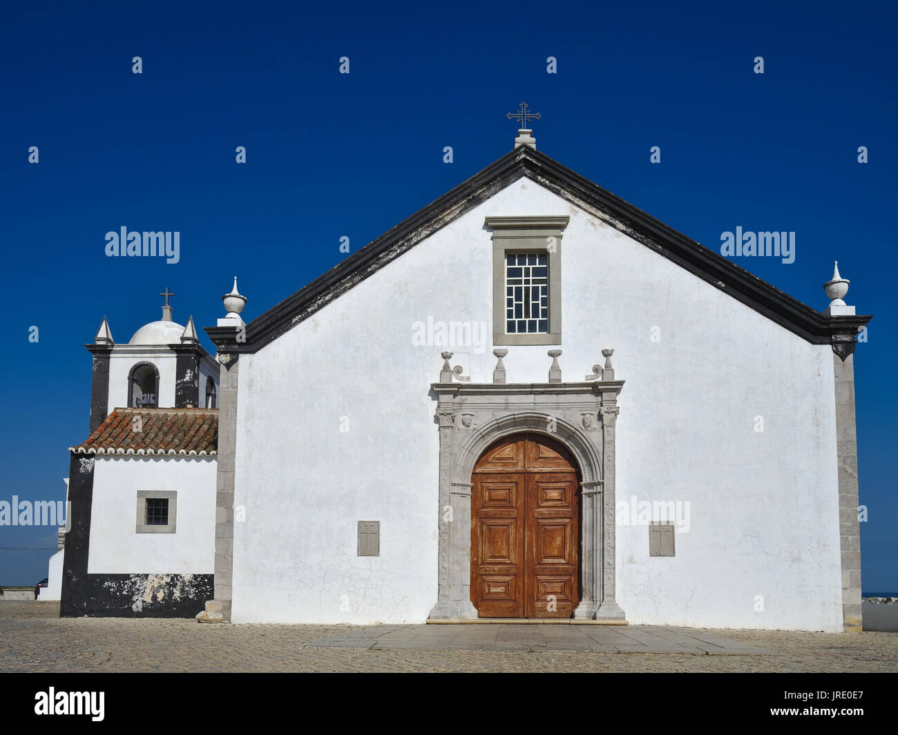 La chiesa del villaggio di cacela velha in Algarve Portogallo Foto Stock