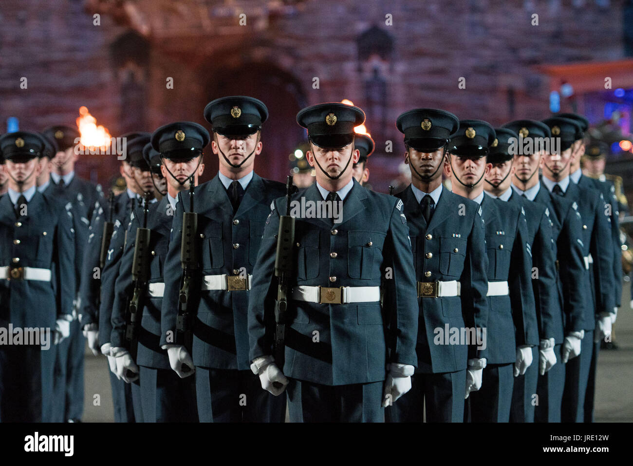 Il 2017 Royal Military Tattoo, il Castello di Edimburgo Foto Stock