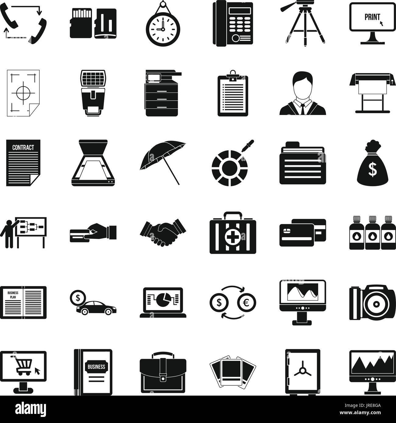 Costruzione reparto set di icone, stile semplice Illustrazione Vettoriale
