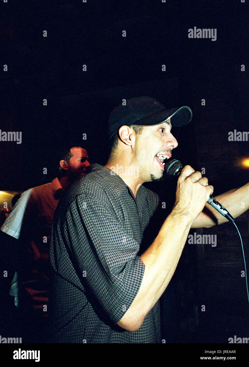 Una salsa band suona a San Juan Vecchia più calde di musica live spot il Nuyorican Cafe.San Juan, Puerto Rico. Foto Stock