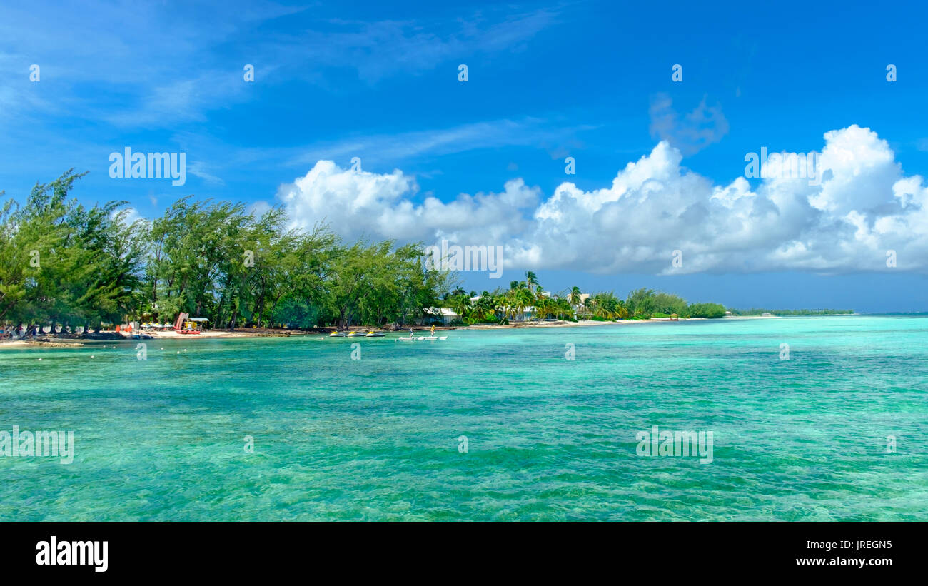 Il Rum Point costa dei Caraibi, Grand Cayman, Isole Cayman Foto Stock