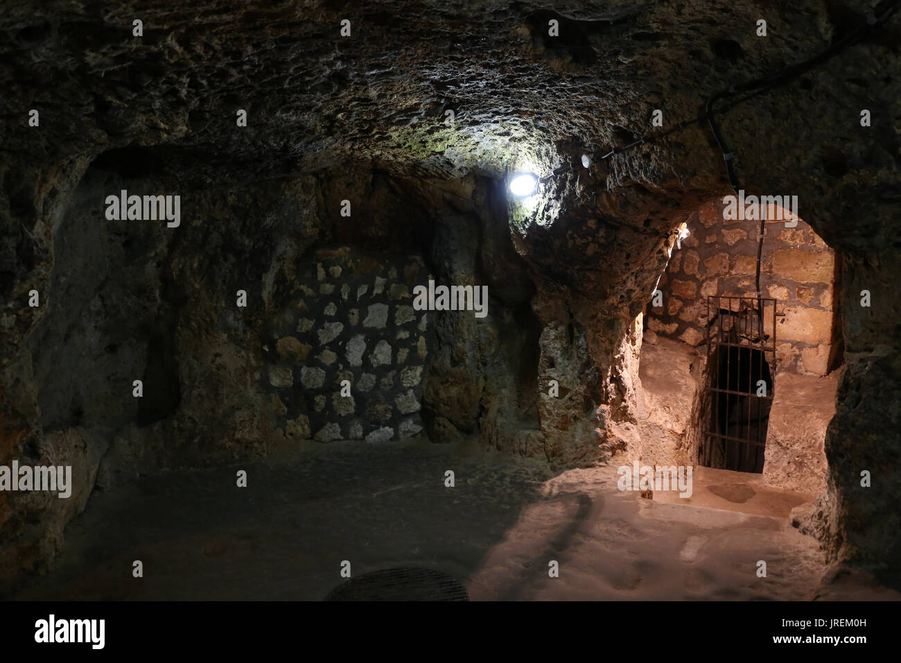Ovaoren Città sotterranea in Cappadocia, Nevsehir, Turchia Foto Stock