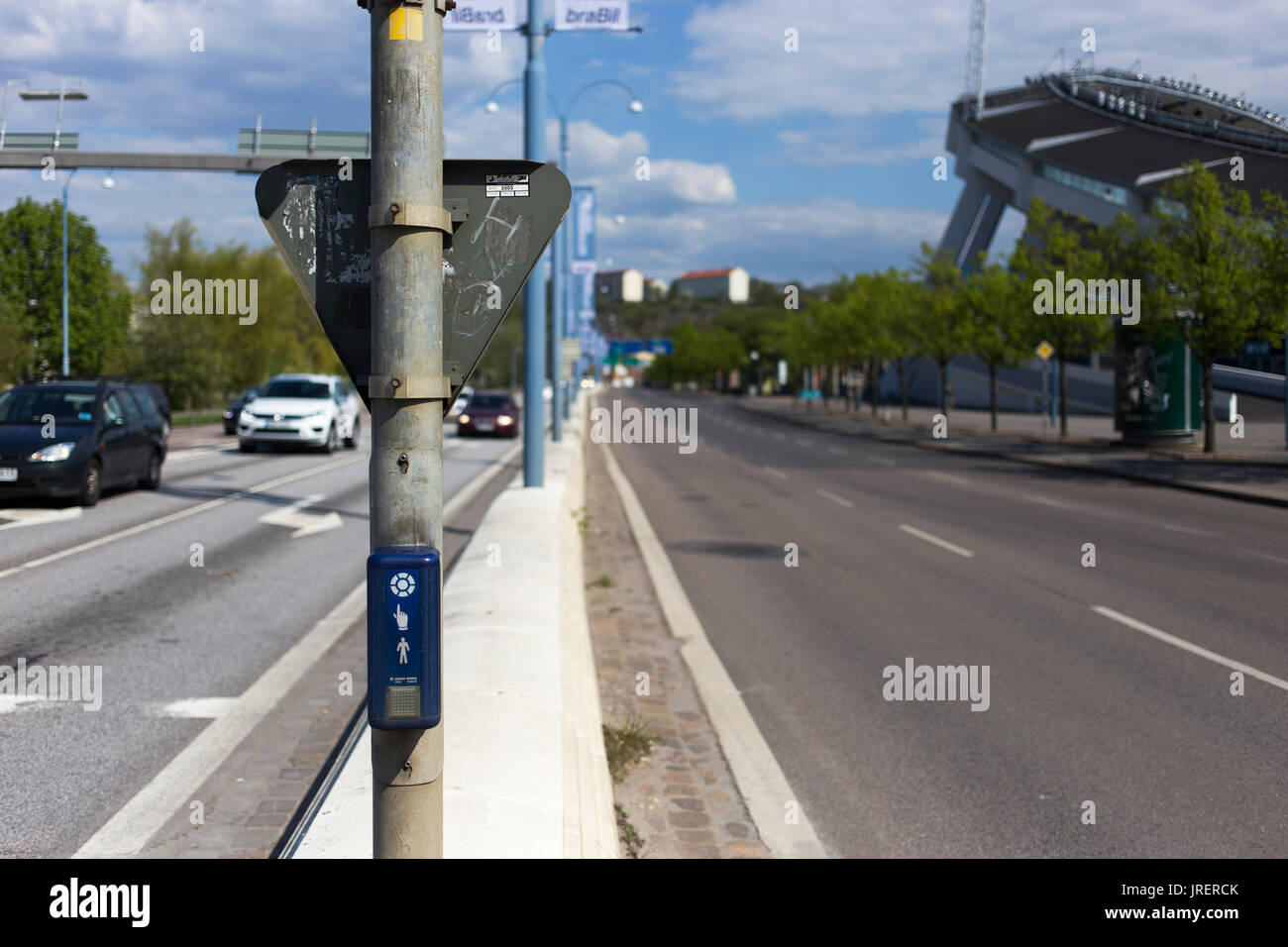 Vista Ullevigatan fino a Göteborg. Foto Stock