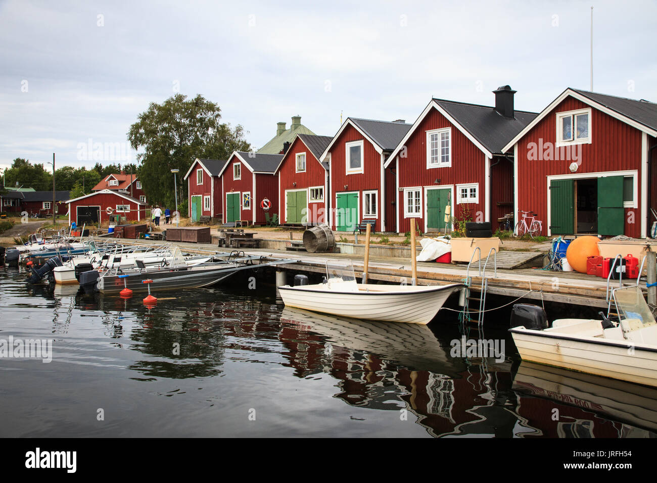 Svedese tradizionale villaggio di pescatori di Lorudden Foto Stock