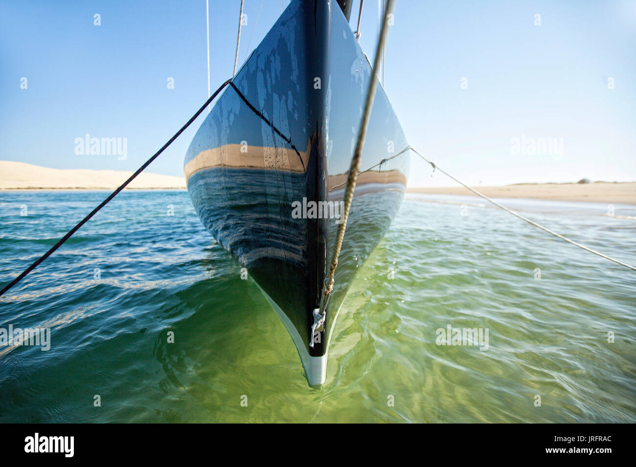 Baia di Arcachon (in francese, il Bassin d'Arcachon e localmente conosciuta semplicemente come "Le Bassin') è una baia dell'Oceano Atlantico sulla costa sudoccidentale di Fran Foto Stock