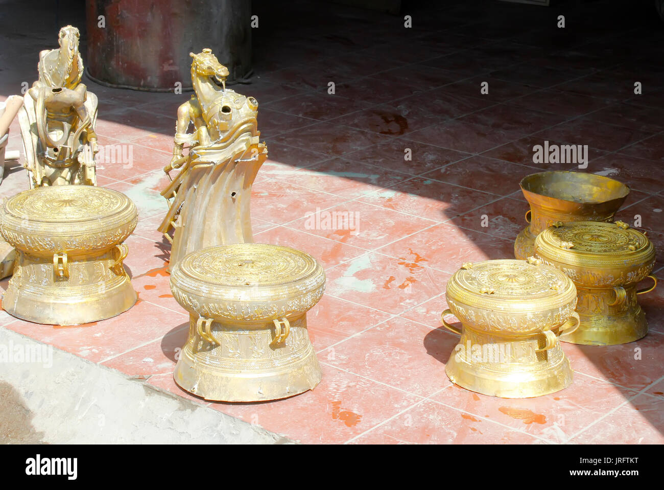 Vietnam tamburo di bronzo Foto Stock