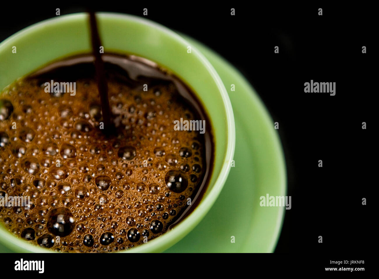 Tazza di caffè appena fatto caldo Foto Stock