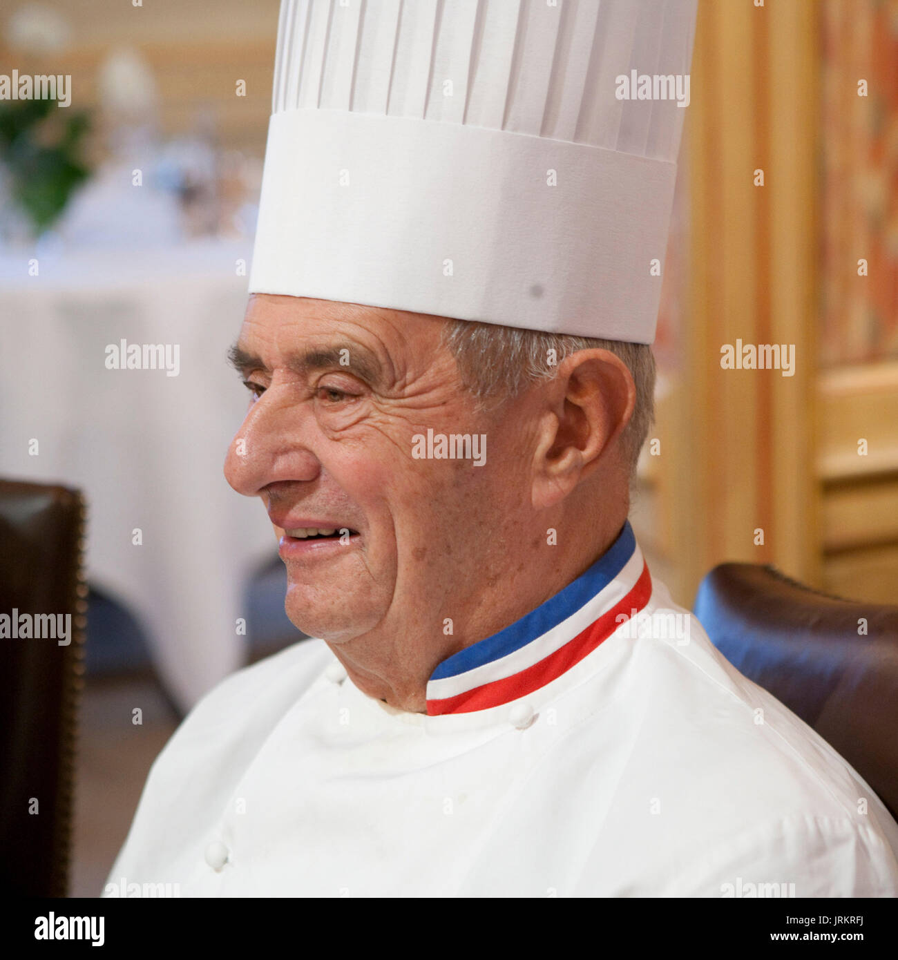 Europe-France-Rhone-Lyon-Collonge au Mont d'Or. Ristorante Paul Bocuse Foto Stock