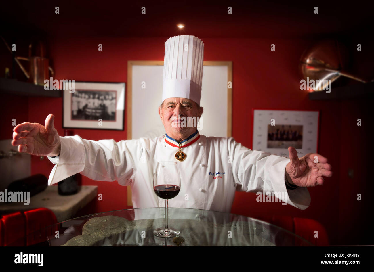 Europe-France-Rhone-Lyon-Collonge au Mont d'Or. Ristorante Paul Bocuse Foto Stock