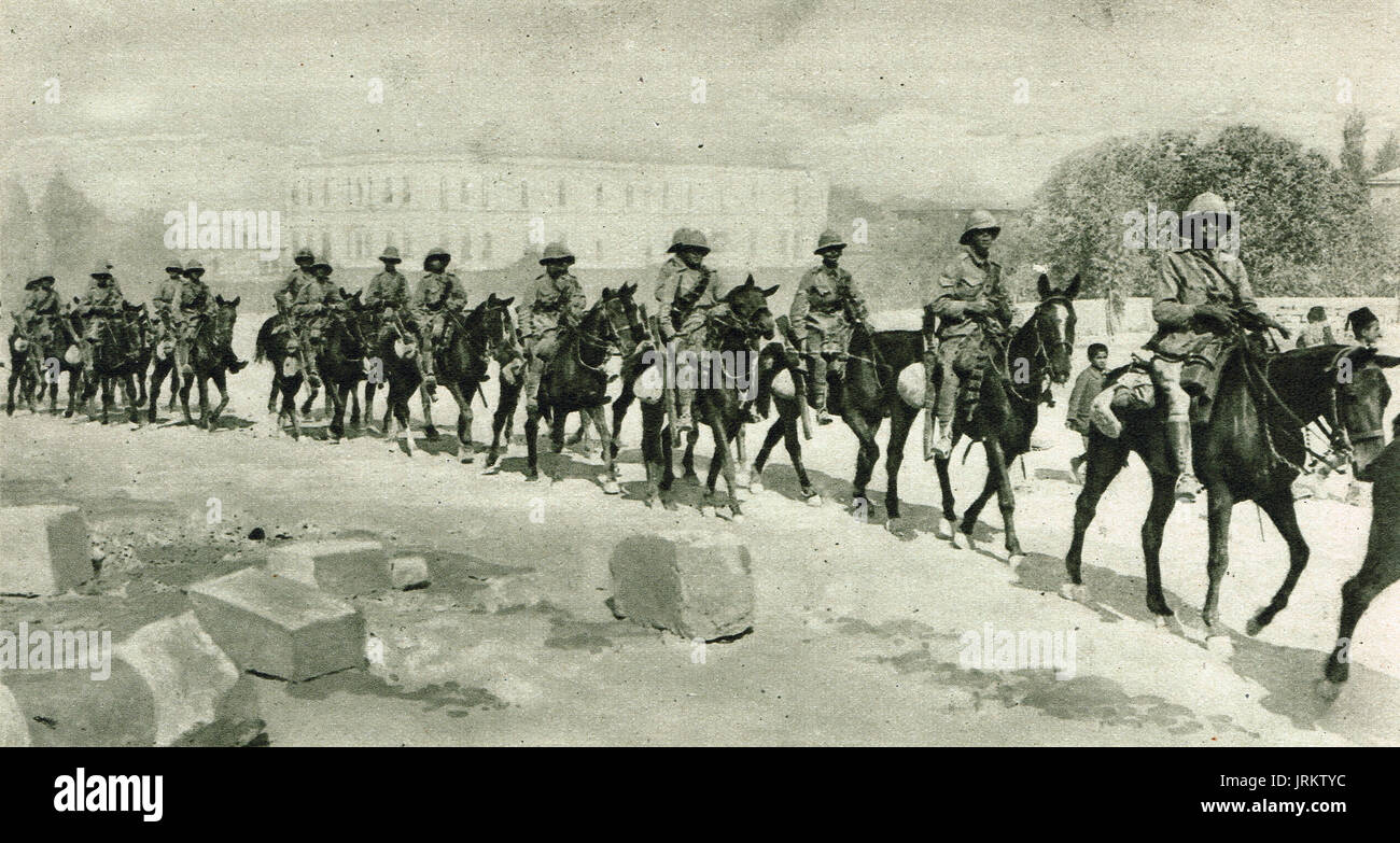 Cattura di Damasco, 1 ottobre 1918 Foto Stock