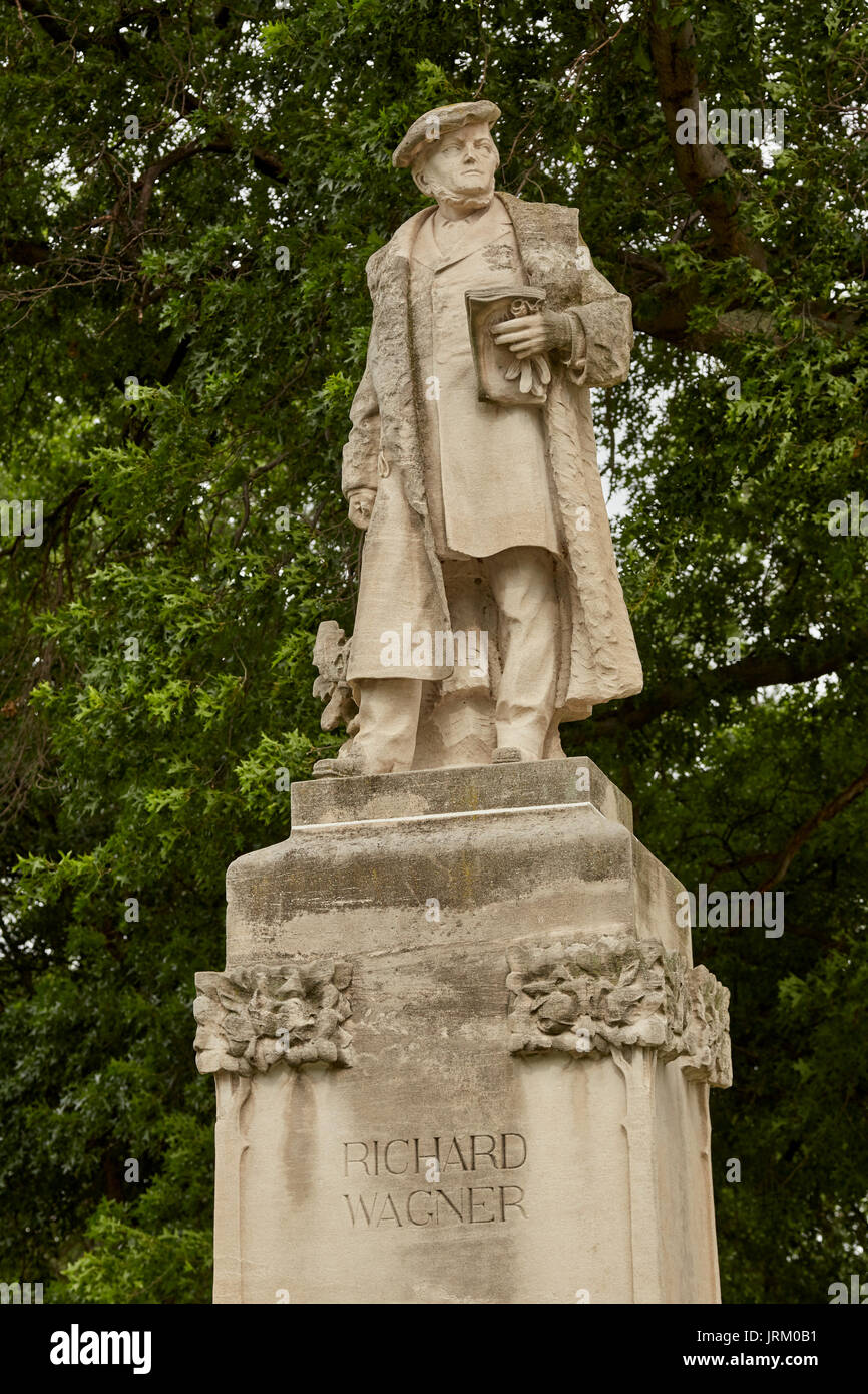 Statua di Richard Wagner, Edgewater Park, Cleveland Ohio, Stati Uniti d'America Foto Stock